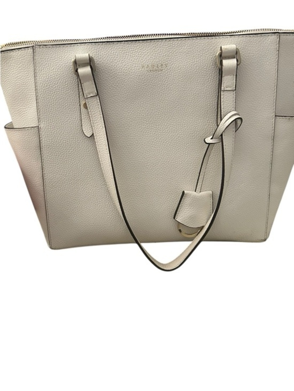 Radley London Silk Street Large Ziptop Shoulder Bag Natural